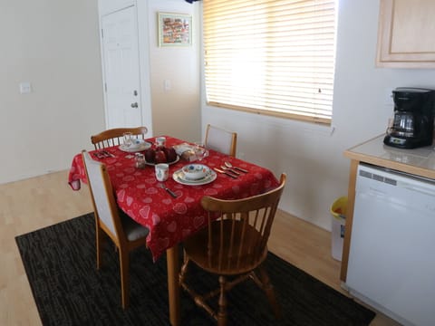 Large dinning area can accommodate 4-6 people comfortably.