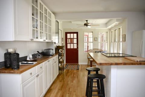 Cook anything or watch and chat from a bar stool.