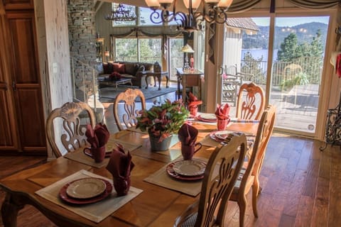 Large open dining and living room space with million dollar view!