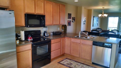 Beautiful kitchen and dining area.