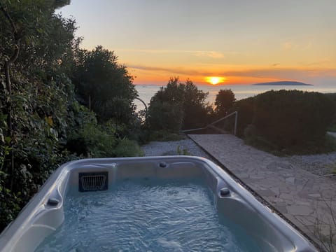 Outdoor spa tub