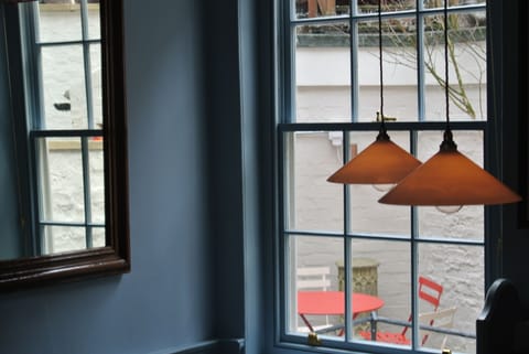 view of courtyard garden from kitchen/diner