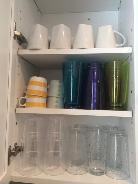 Completely Stocked kitchen includes new dishes, pots, pans, all small appliances