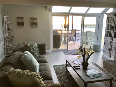 Enjoying the ocean view from our family room is therapy for the soul and mind!  