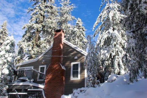 Hershey cabin after a light snow