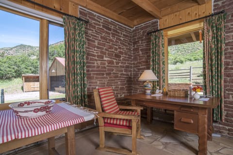 Desk with views of pasture