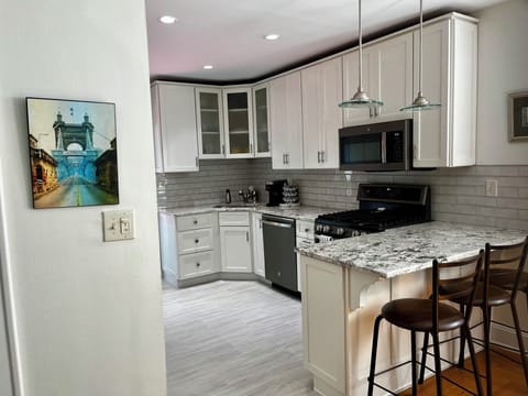 Updated kitchen, fully stocked with most everything you will need for your stay.