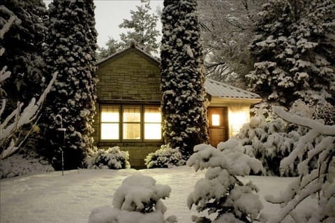 Winter wonderland; front of house