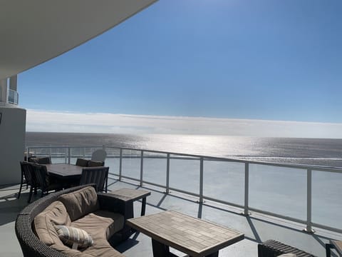 The largest balcony at Diamond Beach.   Beautiful views of the ocean & beach