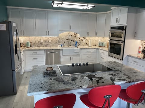 Newly Remodeled Kitchen with all new Bosch and Viking Appliances.