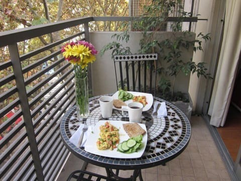 Breakfast on the balcony!