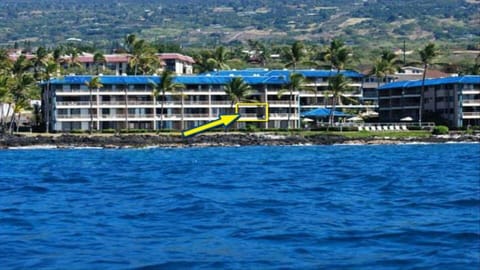 Your condo as seen from the ocean, truly oceanfront.