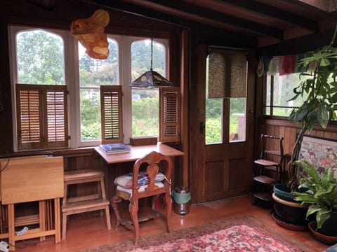 views of the town and ridge from this workspace