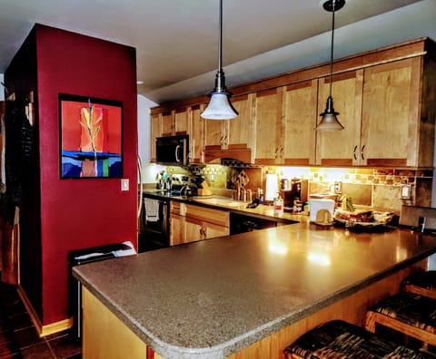 Fully stocked Kitchen with new appliances and cabinets.