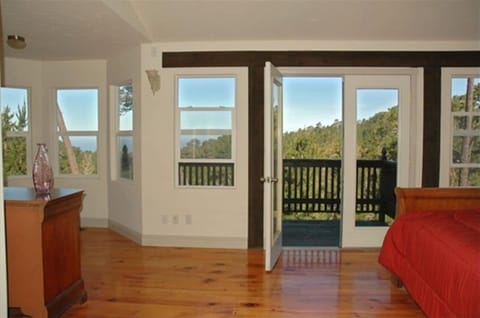 Master Bedroom, king bed, with private deck
