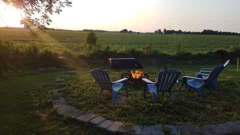 Enjoy the beautiful sunsets while making smores