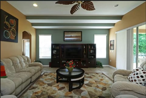 Large Family room is perfect for relaxing after a day of fun.hint:Wekiva Springs