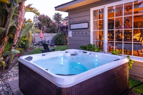 Spa with 27 jets and room for six guests!  Perfect after a day of surfing!