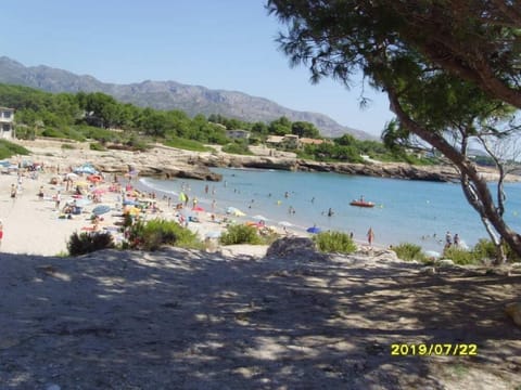 Beach nearby, sun loungers