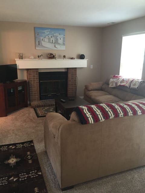 TV, fireplace, DVD player