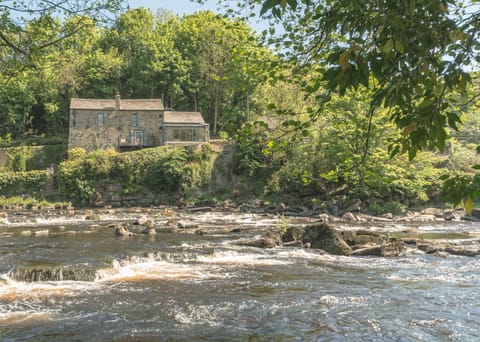 River Run Cottage from the  opposite bank of the swift flowing River Tees