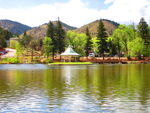 FISHING LAKE IN GREEN MOUNTAIN FALLS