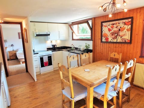 Dining area and kitchen