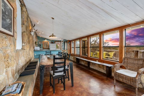 Guests love our huge dining table! 
It will seat up to 14! 