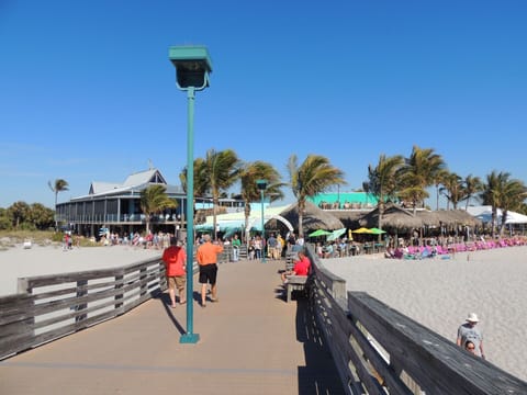 Popular Sharky's on the Pier and new Fin's restaurant on the beach