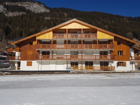 View of the building - our apartment is on the right hand back corner