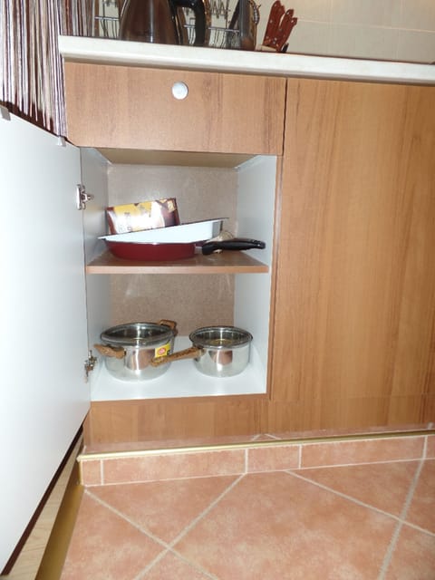 Fridge, microwave, oven, electric kettle