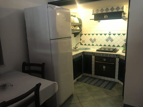 Fridge, oven, stovetop, coffee/tea maker