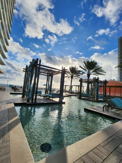 Outdoor pool, a heated pool