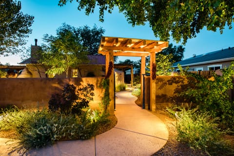 The magic of the Casa La Huerta private gardens comes alive at night!