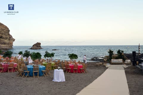 Outdoor banquet area