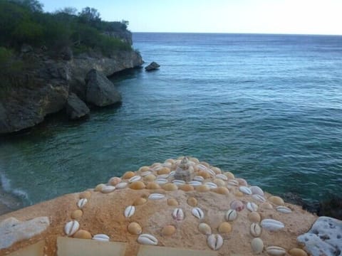 On the beach, sun loungers, beach towels