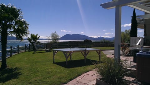 Open back yard, with plenty of room to run around