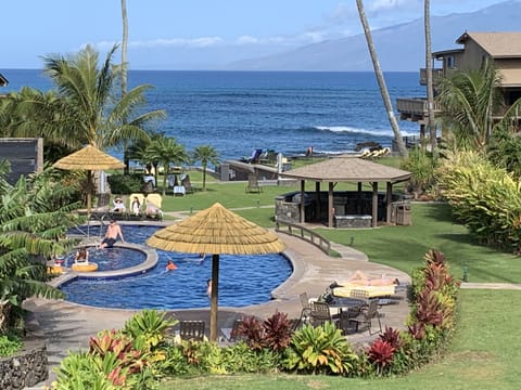 Outdoor pool, a heated pool