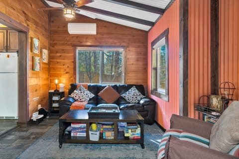 I had so much fun designing my home! Comfy couch & reclining chair to relax in.