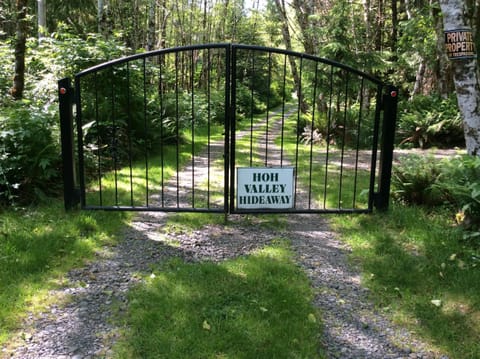 There is a locked gate with your personal code to ensure your privacy.