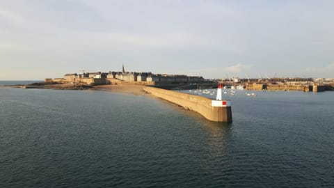 A cross harbour shuttle will take you to St Malo and back.