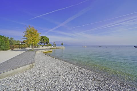 Beach nearby, sun loungers