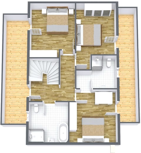 1st floor - Master bedroom and en-suite, bedroom 2 and 3