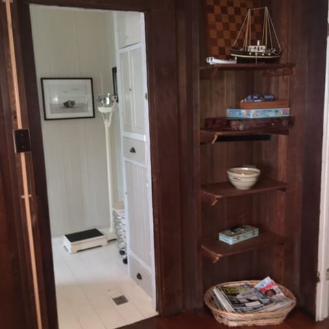 From downstairs bedroom looking into bathroom