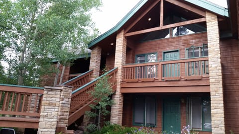 Front view with look at private master balcony, and lower entrance