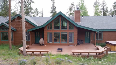 View of large back deck