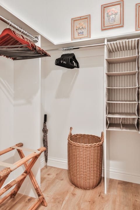 Ample space in the master walk-in closet