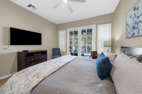 One of 2 master bedroom suites with smart TV