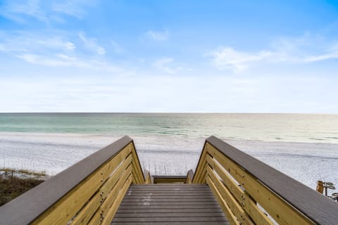 Beach nearby, sun loungers