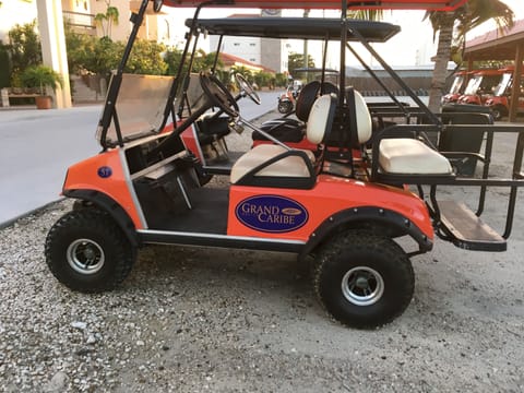 You can't rent a car on Ambergris Caye, but we make it easy to rent a golf cart!